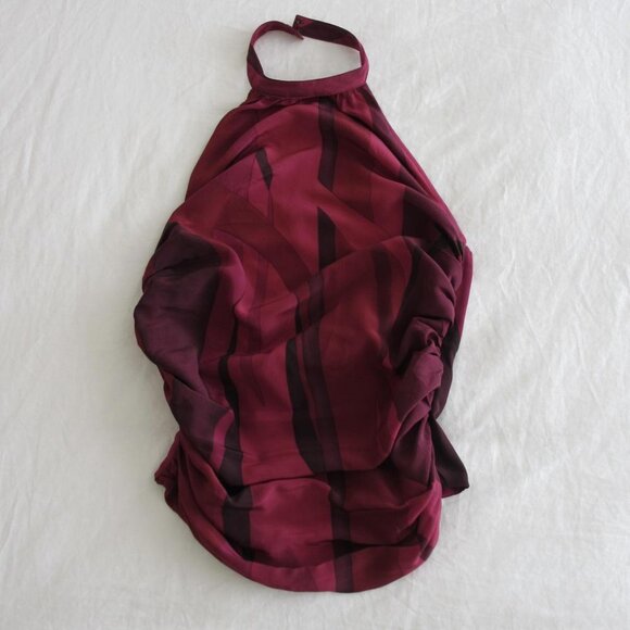 Burgundy Halter Top - Picture 1 of 1